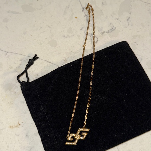 Givenchy Gold plated Necklace with Geometric Pendant - Picture 3 of 4